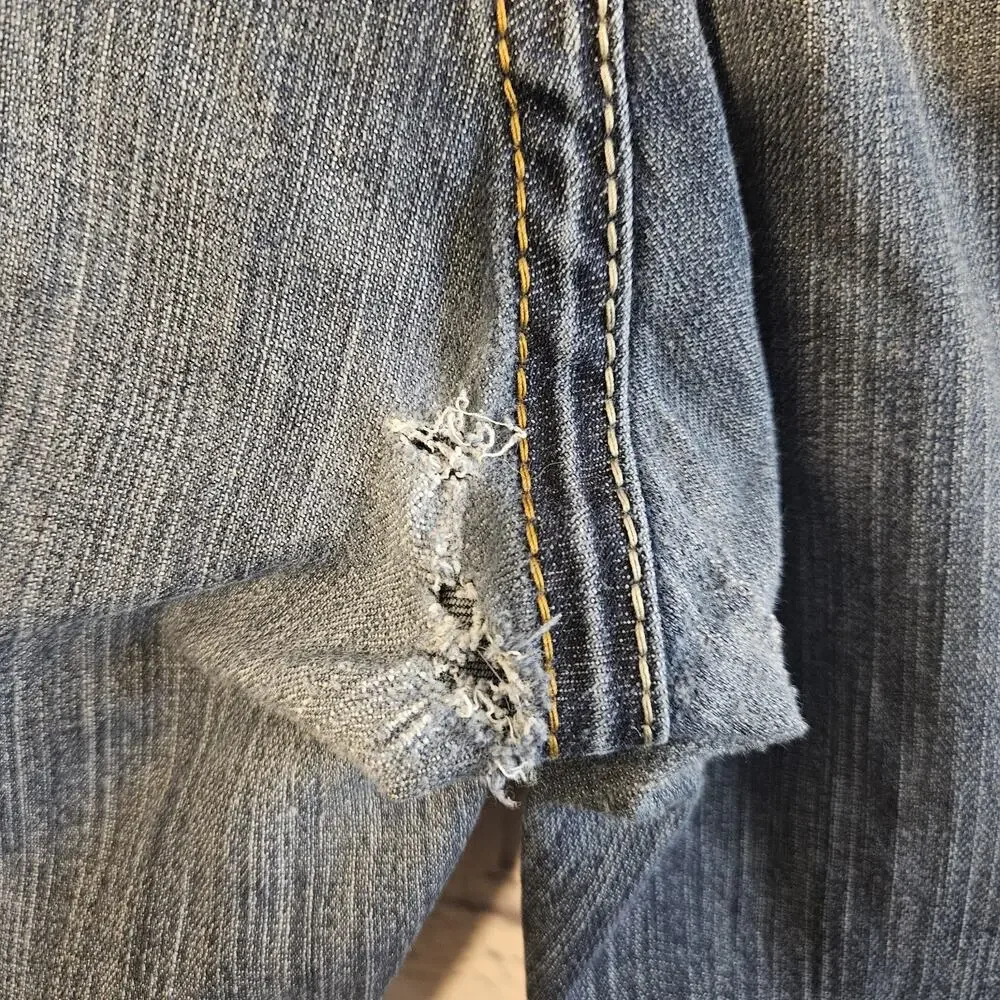 Ariat Men's FR M4 Low Rise Boot Cut Jeans, Med Wash, Size 34/30 Flawed